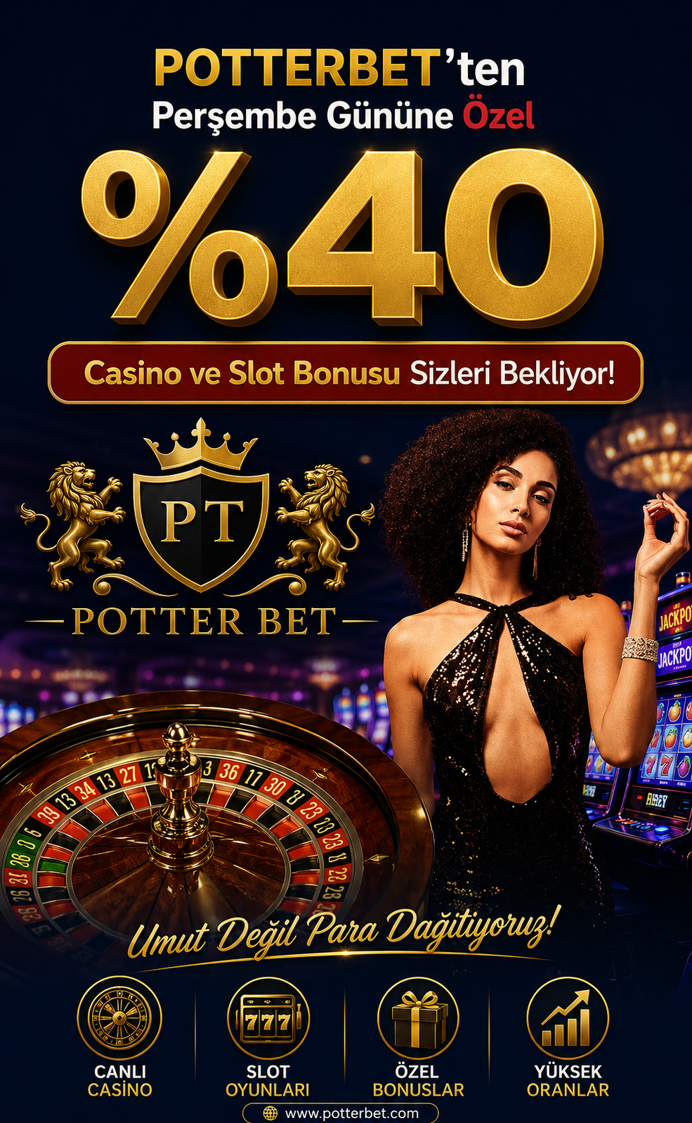 Perşembe %40 Casino ve Slot